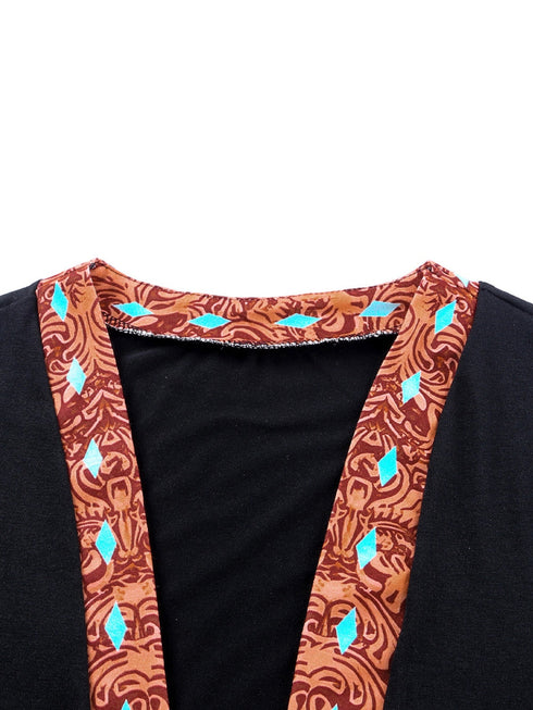 black-western-pattern-cow-patchwork-open-front-cardigan
