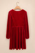 red velvet dress