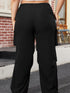 black-plus-size-flap-pocket-elastic-waist-cargo-pants