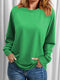green-solid-round-neck-raglan-sleeve-sweatshirt