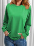 green-solid-round-neck-raglan-sleeve-sweatshirt