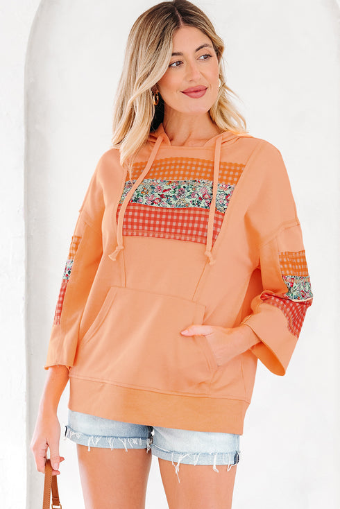 hooded long sleeve top