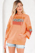 hooded long sleeve top