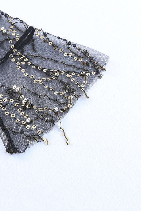 black-sequin-sheer-long-sleeve-open-front-kimono