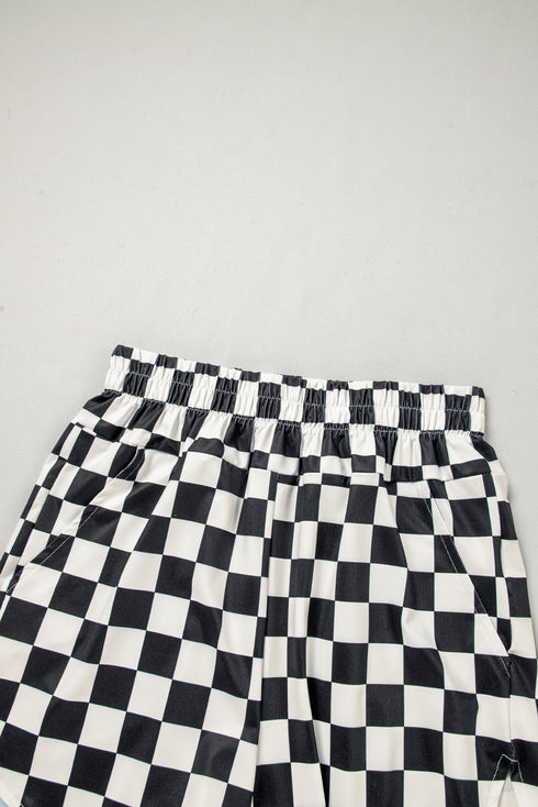 checkered shorts