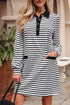 striped mini dress
