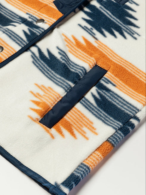 multicolour-western-aztec-snap-buttoned-fleece-jacket