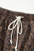 leopard denim skort