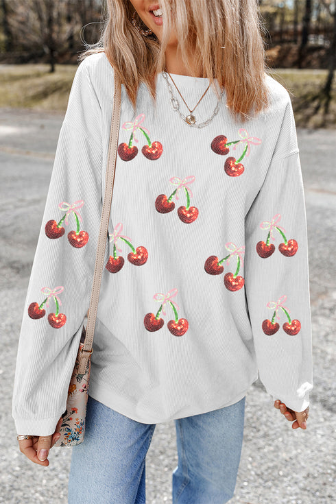 cherry graphic sweatshirt