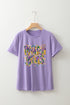 Wisteria mardi gras Cheerful Letter Graphic Tee