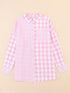 pink-mix-checked-patchwork-long-sleeve-shirt