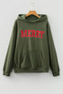 Green Loose Kangaroo Pocket Hoodie