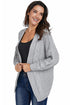 Gray Chunky Wide Long Sleeve Knit Cardigan