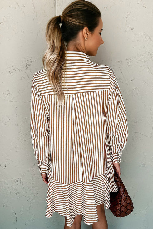 striped shirt dress