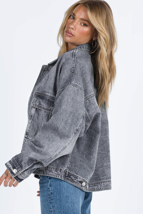 gray-chest-pockets-drop-shoulder-loose-denim-jacket