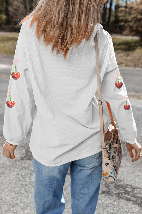 cherry graphic sweatshirt
