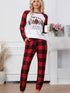 fiery-red-plaid-merry-christmas-graphic-loungewear-set