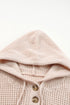 apricot-waffle-knit-buttons-hooded-sweater-with-pocket