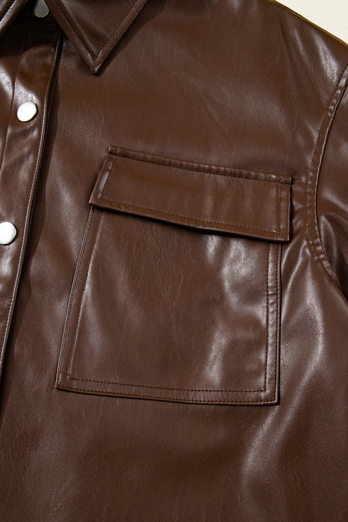 faux leather jacket