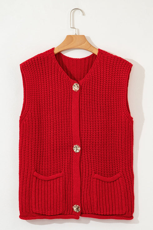 knitted vest womens