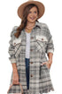 plus size button down coat