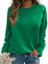 green-solid-round-neck-raglan-sleeve-sweatshirt