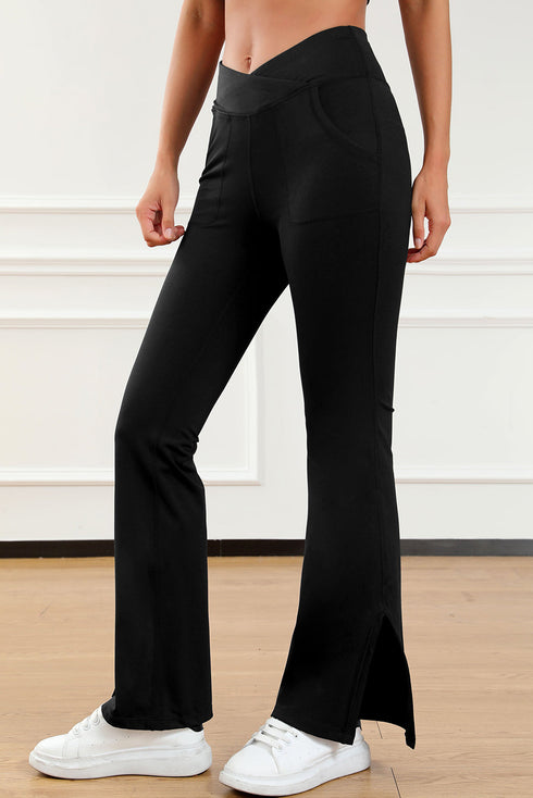 elastic-waist-flare-yoga-pants