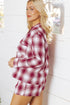 plaid 2pcs pajama set