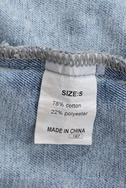 sky-blue-lapel-distressed-raw-hem-buttons-denim-jacket