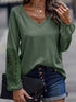 womens-t-shirts-solid-color-pullover-v-neck-lantern-sleeve-t-shirt