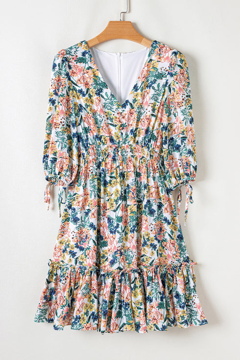 floral ruffle dress