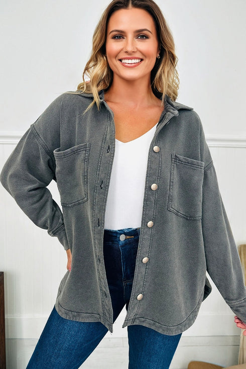 mineral wash shacket