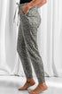 Khaki Leopard Elastic Waist Casual Joggers
