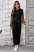 color block sweatpant set