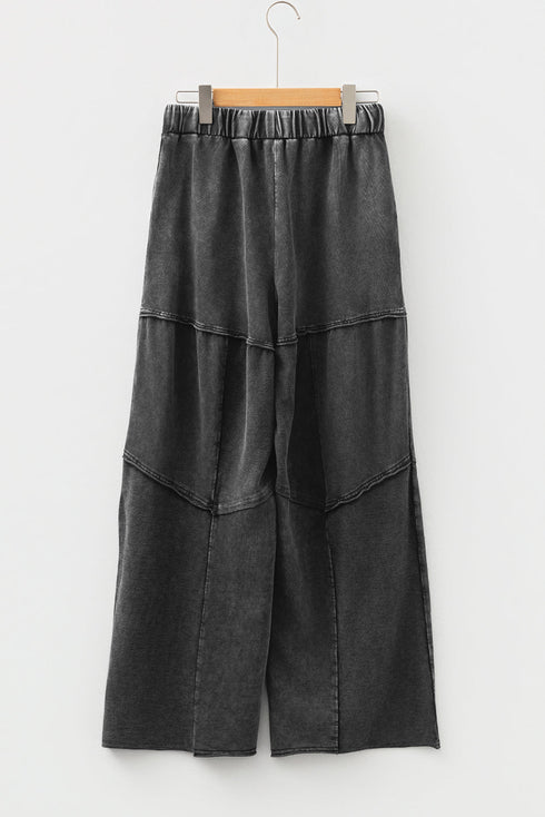 black wide leg pants
