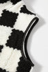 checkered sherpa vest