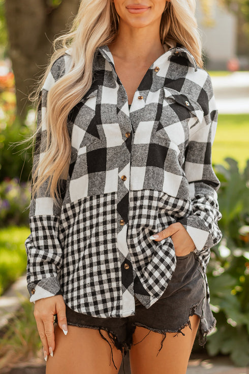 black plaid shacket
