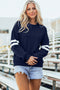 varsity stripe sweatshirt