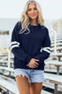 varsity stripe sweatshirt