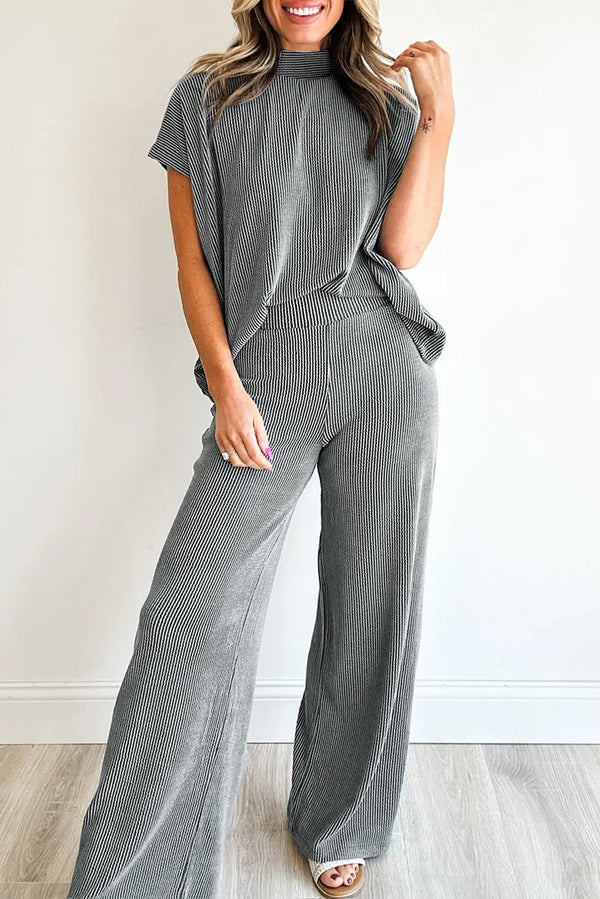 ribbed pant set
