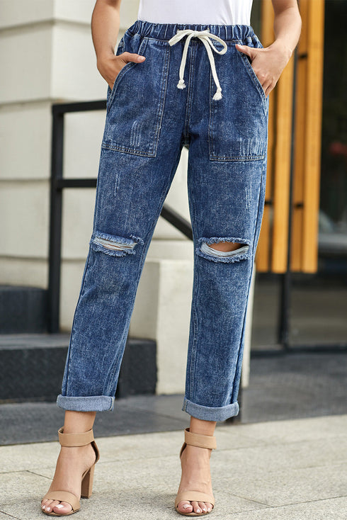 high-waist-raw-hem-ripped-skinny-casual-denim-jeans