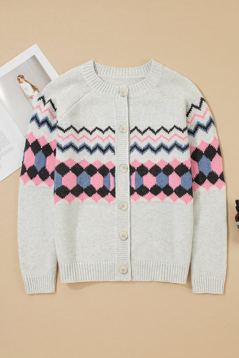 geometric cardigan