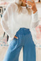 white long sleeve blouse