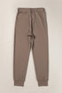 Dark Brown Drawstring Elastic Waistband Pocketed Joggers
