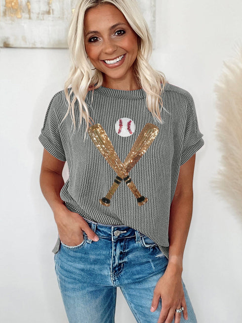 medium-grey-sequin-baseball-pattern-ribbed-knit-crewneck-t-shirt