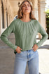 solid color long sleeve top