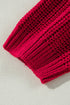 Racing Red Off-the-shoulder Knit Sweater