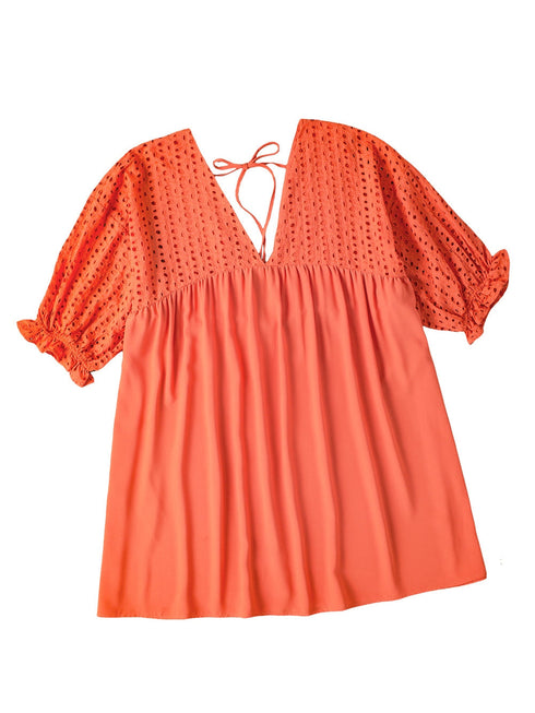 carrot-plus-size-eyelet-contrast-bodice-babydoll-dress