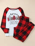 fiery-red-plaid-merry-christmas-graphic-loungewear-set
