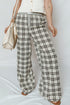 plaid wide leg pants